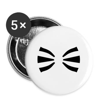 Binden - Buttons groß 56 mm (5er Pack) - Weiß - Vorne