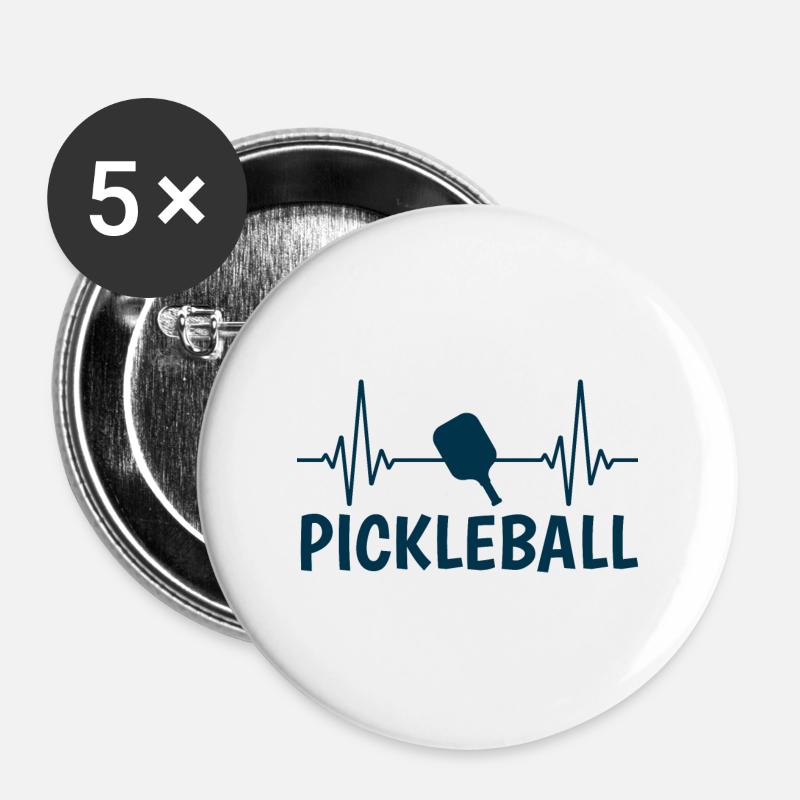 Pickleball Pickleball Player Pickleball Racket - Buttons large 2.2''/56 mm (5-pack) - white