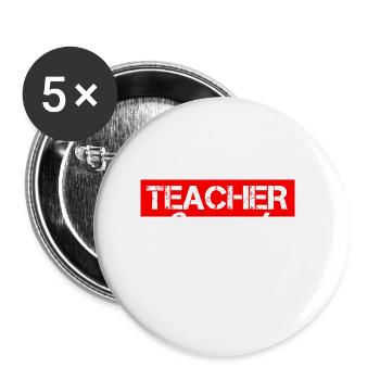 teacher squad - Buttons groß 56 mm (5er Pack) - Weiß - Vorne