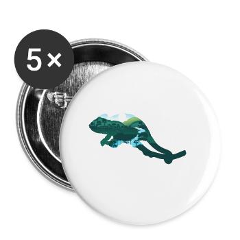 Chameleon - Buttons large 2.2''/56 mm (5-pack) - white - Front