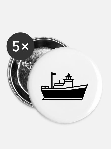 Boot - Buttons groß 56 mm (5er Pack) - Weiß