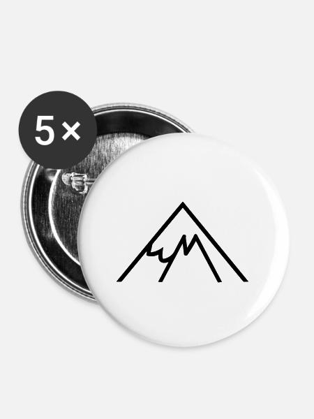 Berg - Buttons groß 56 mm (5er Pack) - Weiß