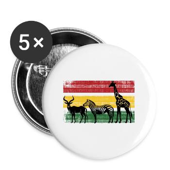 Africa Safari Animals Africa Elephant Holiday Nature - Buttons large 2.2''/56 mm (5-pack) - white - Front