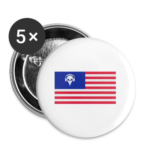 Fussball T-Shirt USA - Buttons groß 56 mm (5er Pack)