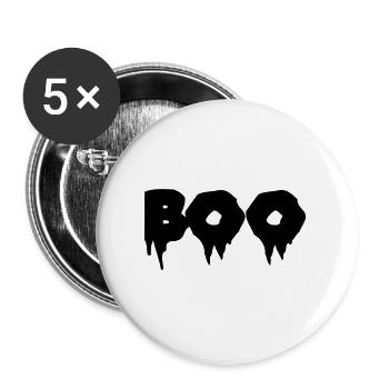 Boo - Halloween - Buttons large 2.2''/56 mm (5-pack) - white - Front