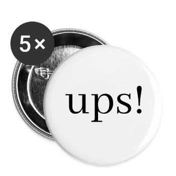 Ups! Hoppala oh weh Hossan pardauz - Buttons large 2.2''/56 mm (5-pack) - white - Front