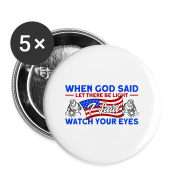 Welding Welder USA Patriotic Gift - Buttons large 2.2''/56 mm (5-pack) - white - Front