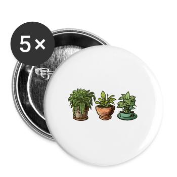 Houseplant / Potted Plant / Decoration / Pot - Buttons large 2.2''/56 mm (5-pack) - white - Front