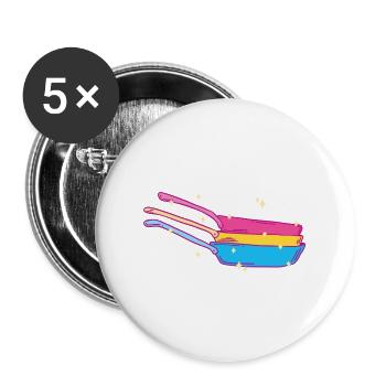 Kitchen pan stack Pansexual - Buttons large 2.2''/56 mm (5-pack) - white - Front
