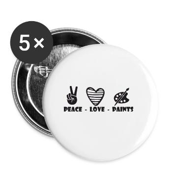 Maler und Lackierer, der Beste und Nervigste Beruf - Buttons groß 56 mm (5er Pack) - Weiß - Vorne