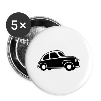 Car - Buttons large 2.2''/56 mm (5-pack) - white - Front
