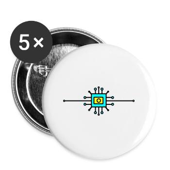 Computer Chip Digital Sensor - Buttons large 2.2''/56 mm (5-pack) - white - Front