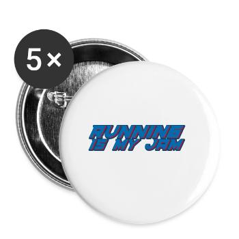 Running Is My Jam 2 - Buttons large 2.2''/56 mm (5-pack) - white - Front