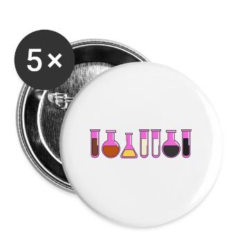 Gay Bear Test Tube Gay Bear Pride - Buttons large 2.2''/56 mm (5-pack) - white - Front