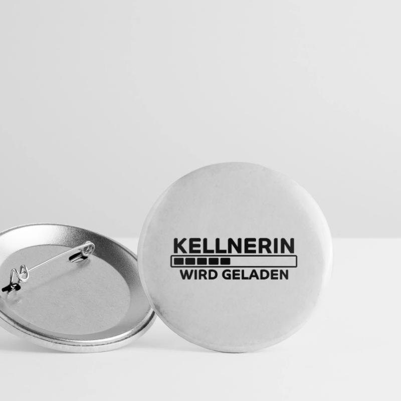 Kellnerin Spruch Kellner Beruf Kellnerin Geschenk Buttons groß 56 mm (5er Pack)