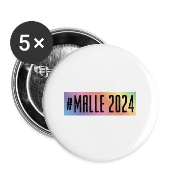 Malle 2024 Colorful - Buttons large 2.2''/56 mm (5-pack) - white - Front