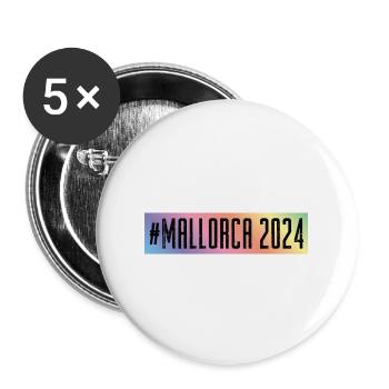 Majorque 2024 Coloré - Lot de 5 grands badges (56 mm) - blanc - Devant