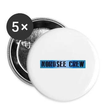 Nordsee Crew - Buttons groß 56 mm (5er Pack) - Weiß - Vorne