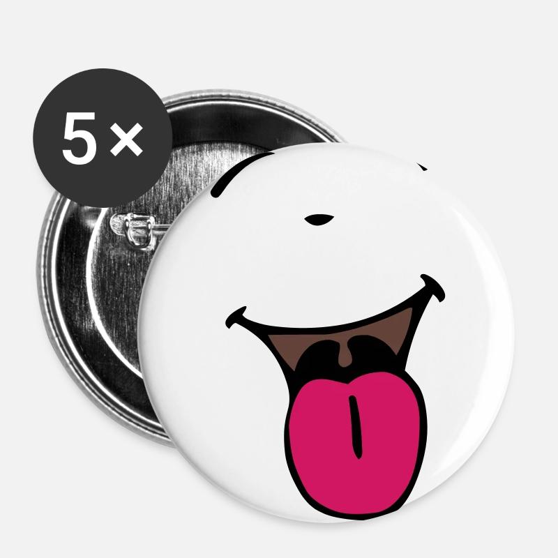 Clown - Buttons large 2.2''/56 mm (5-pack) - white