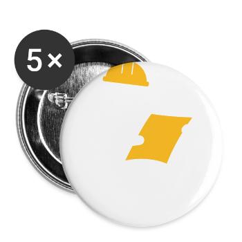 An Engineer At A Construction Site - Buttons large 2.2''/56 mm (5-pack) - white - Front