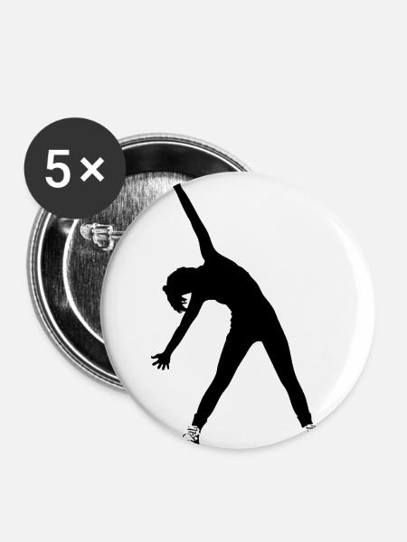 Aerobic - Buttons groß 56 mm (5er Pack) - Weiß