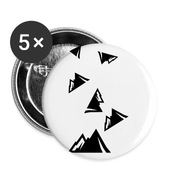 Mountains mountains icon - Buttons large 2.2''/56 mm (5-pack) - white - Front