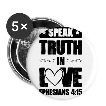 Bible Love Verses - Buttons large 2.2''/56 mm (5-pack) - white - Front