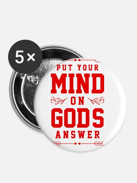 bibel verse - Buttons groß 56 mm (5er Pack) - Weiß