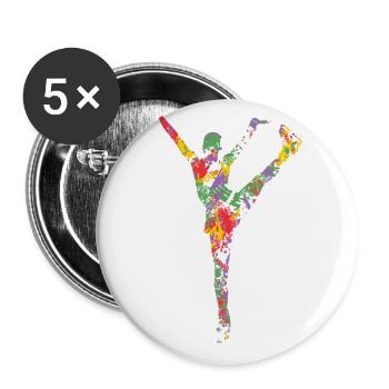 Figure skating - Buttons large 2.2''/56 mm (5-pack) - white - Front