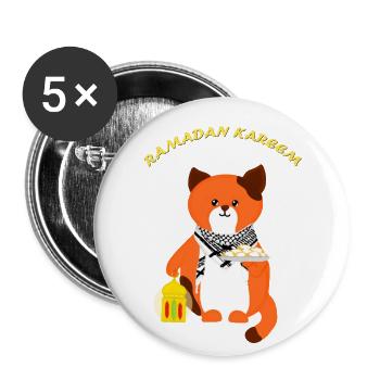 a sweet Ramadan guest - Buttons large 2.2''/56 mm (5-pack) - white - Front