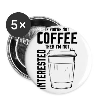 coffee coffee - Buttons large 2.2''/56 mm (5-pack) - white - Front