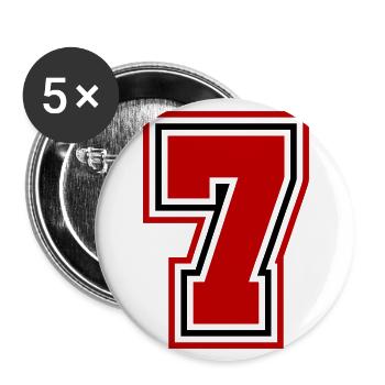 7 Zahl symbol - Buttons groß 56 mm (5er Pack) - Weiß - Vorne