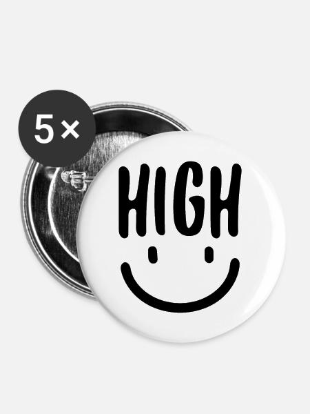 High Smile - Buttons groß 56 mm (5er Pack) - Weiß