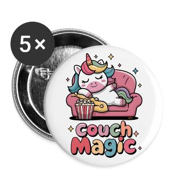 Couch Magic - Buttons large 2.2''/56 mm (5-pack) - white - Front