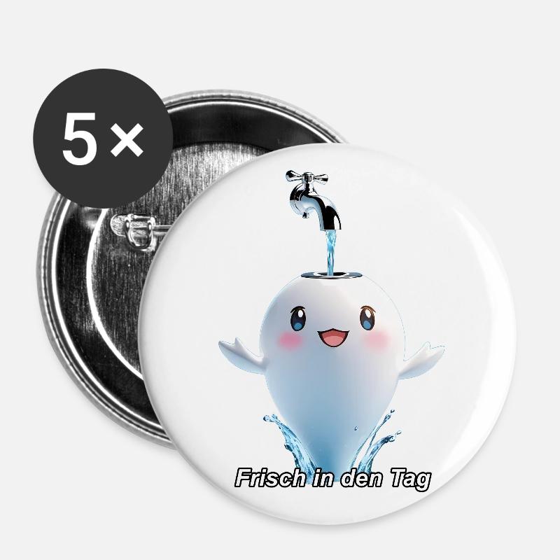 Freshness - Buttons large 2.2''/56 mm (5-pack) - white