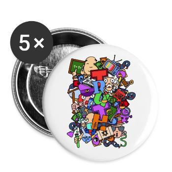 TRUTH par Juliooz - Lot de 5 grands badges (56 mm) - blanc - Devant
