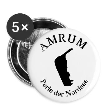 Amrum - Buttons groß 56 mm (5er Pack) - Weiß - Vorne