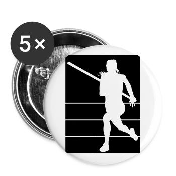 Stabhochspringer - Buttons groß 56 mm (5er Pack) - Weiß - Vorne