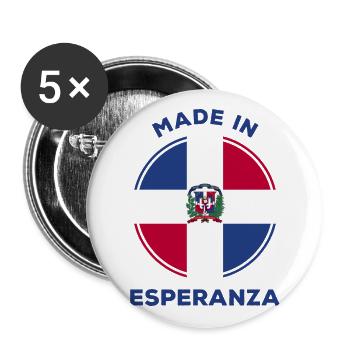 Esperanza - Lot de 5 grands badges (56 mm) - blanc - Devant