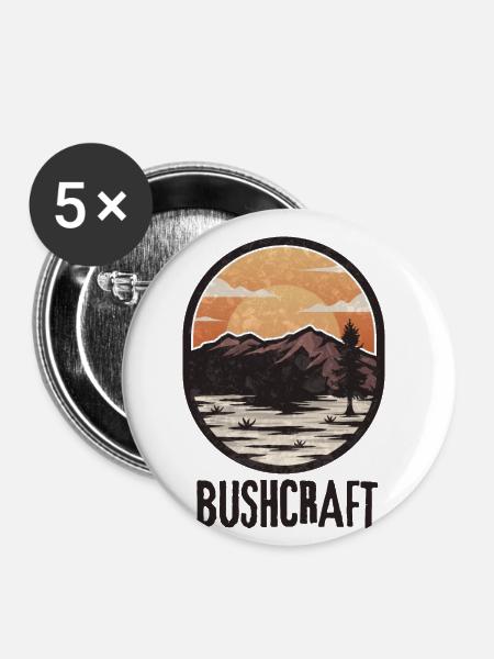 Bushcraft survival - Buttons groß 56 mm (5er Pack) - Weiß