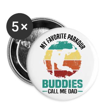 Parkour - Buttons large 2.2''/56 mm (5-pack) - white - Front