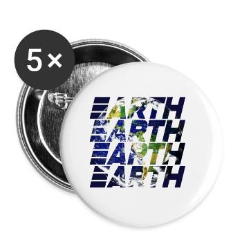 Conception de la Terre - Lot de 5 grands badges (56 mm) - blanc - Devant