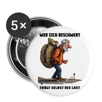 Those who complain bear the burden themselves - Buttons large 2.2''/56 mm (5-pack) - white - Front