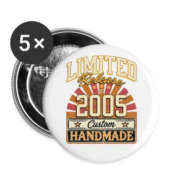 Limité 2005 drôle dictons cadeau anniversaire - Lot de 5 grands badges (56 mm) - blanc - Devant