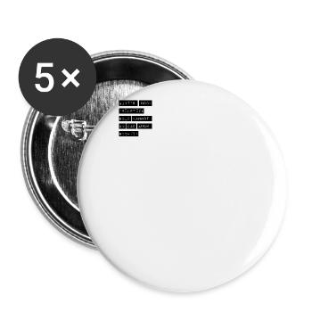 Gibts noch Frühstück oder kannst du das auch nicht - Buttons groß 56 mm (5er Pack) - Weiß - Vorne