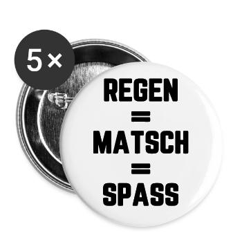 Matsch Motor Sport Motor Cross Schlamm Geschenk - Buttons groß 56 mm (5er Pack) - Weiß - Vorne