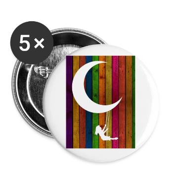 Moon swing - Buttons large 2.2''/56 mm (5-pack) - white - Front
