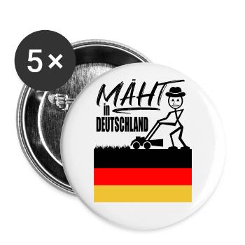 Mäht in Deutschland - Buttons groß 56 mm (5er Pack) - Weiß - Vorne