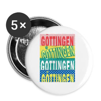 Göttingen Deutschland Stadt Schrift Skyline Heimat - Buttons groß 56 mm (5er Pack) - Weiß - Vorne