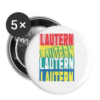 Kaiserslautern Lautern Germany City Font - Buttons large 2.2''/56 mm (5-pack) - white - Front